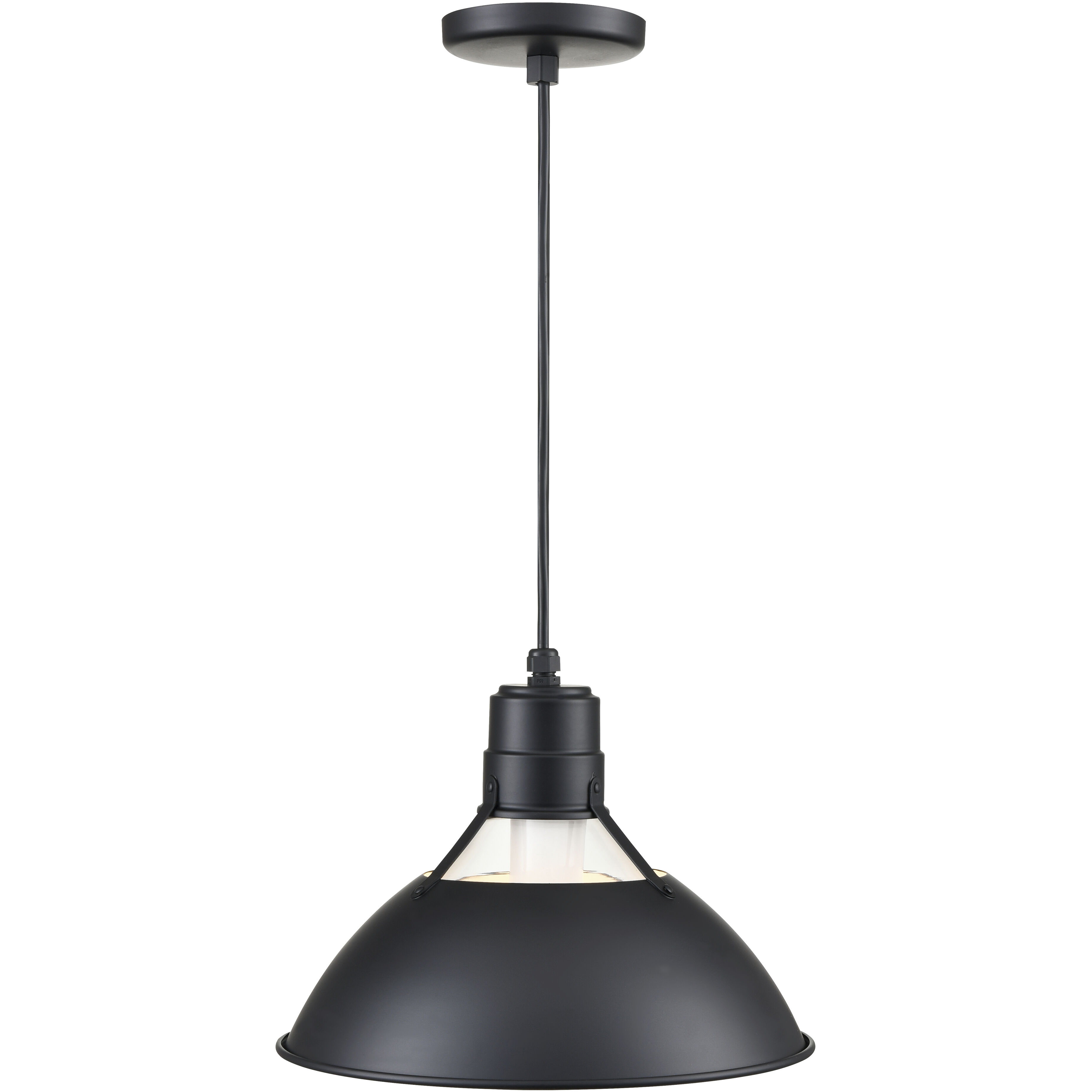 R Series 1 Light 13 inch Satin Black Outdoor Pendant